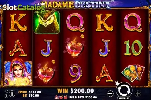 Win Screen 5. Madame Destiny slot