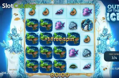 Free Spins Gameplay Screen. Out of the Ice slot