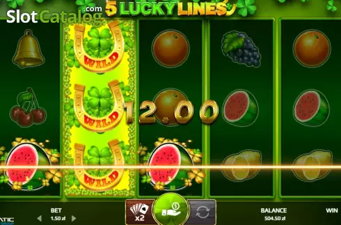 Win screen. 5 Lucky Lines slot
