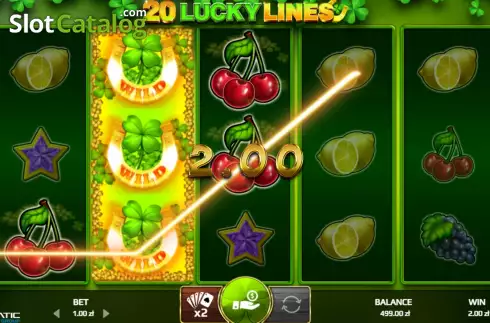 Win screen 2. 20 Lucky Lines slot