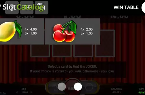 PayTable screen 2. 81 Show slot
