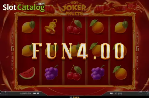 Ekran3. Hot Joker Fruits yuvası