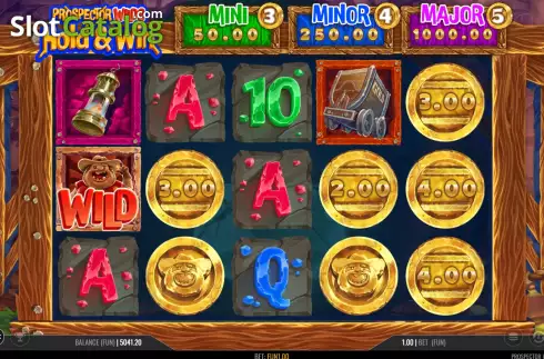 Win screen 2. Prospector Wilds Hold and Win slot