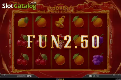 Win screen 2. Hot Joker Fruits Stacks slot