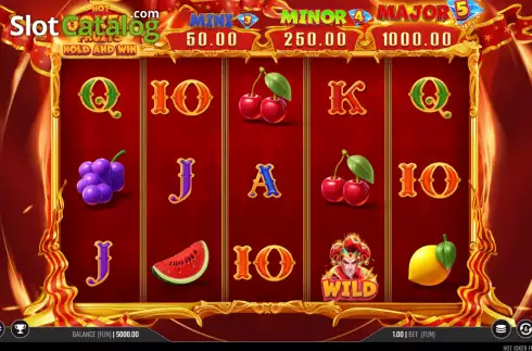 Game screen. Hot Joker Fruits: Hold and Win slot