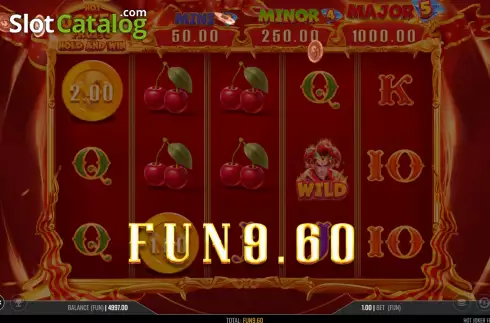 Win screen. Hot Joker Fruits: Hold and Win slot