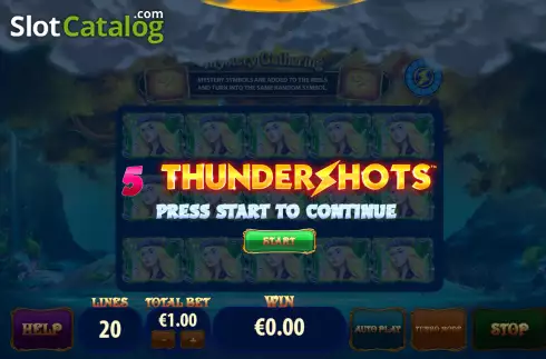 Thunder Shots Win Screen. Fairy Gathering Thundershots slot