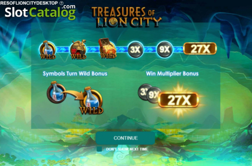 Skärmdump2. Treasures Of Lion City slot