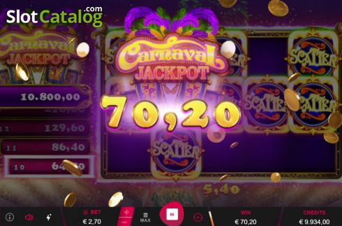Total Win. Carnaval Jackpot slot