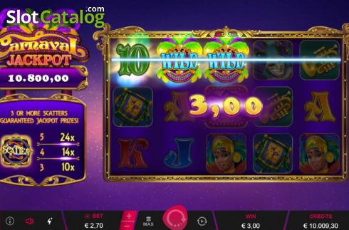 Win Screen 2. Carnaval Jackpot slot