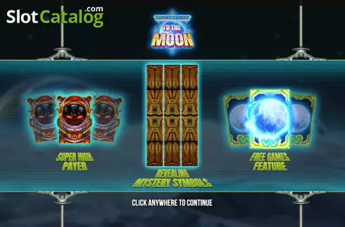 Start Screen. Mystery Mission to the Moon slot