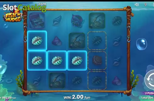 Win Screen. Fish 'n' Nudge slot