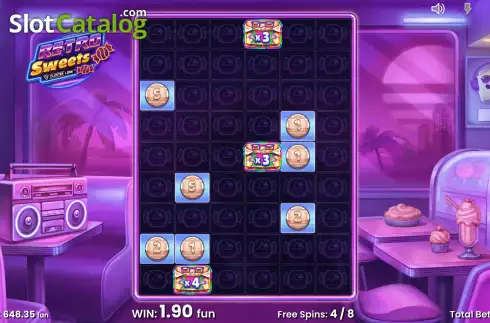 Bildschirm6. Retro Sweets (Push Gaming) slot