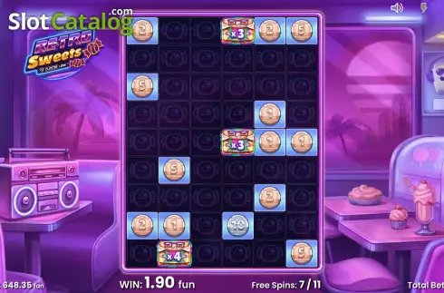 Captura de tela7. Retro Sweets (Push Gaming) slot