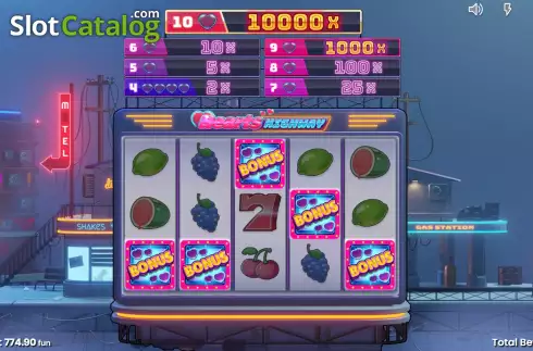 Free Spins Win Screen. Hearts Highway slot