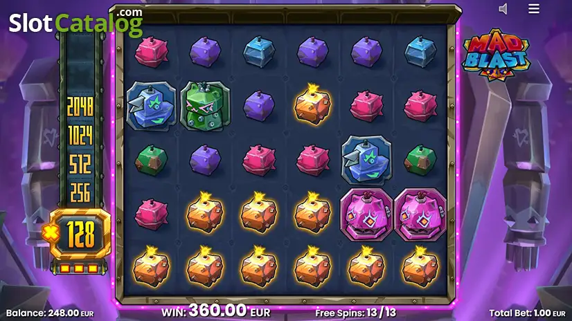 Mad Blast slot from Push Gaming Gameplay