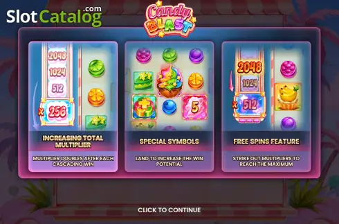 Start Screen. Candy Blast (Push Gaming) slot