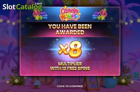 Free Spins Win Screen. Candy Blast (Push Gaming) slot