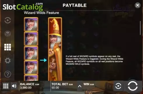 Paytable 2. Wizard Shop slot