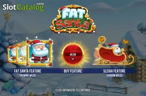 Intro screen. Fat Santa slot