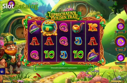 Game screen. Leprechaun's Golden Trail slot