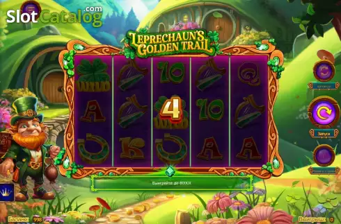 Win screen. Leprechaun's Golden Trail slot