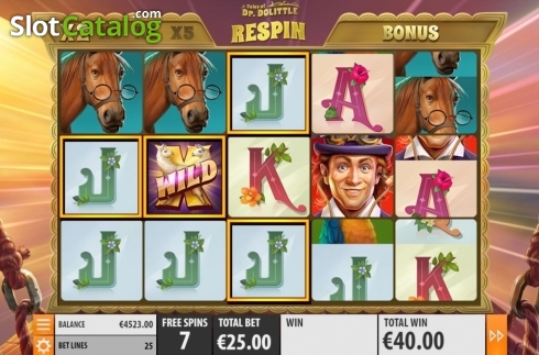 Free Spins Screen. Tales of Dr. Dolittle slot