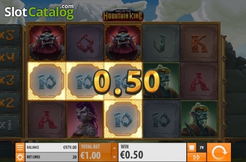 Win Screen. Hall of the Mountain King slot