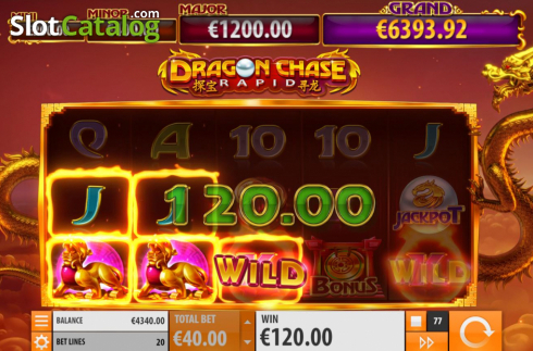 Win Screen 3. Dragon Chase Rapid slot