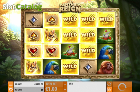 Win Screen 1. Panthers Reign slot