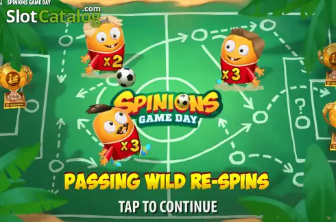 Start Screen. Spinions Game Day slot