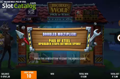 Free Spins. Big Bad Wolf: Pigs of Steel slot