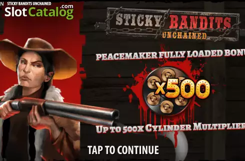 Start Screen. Sticky Bandits Unchained slot