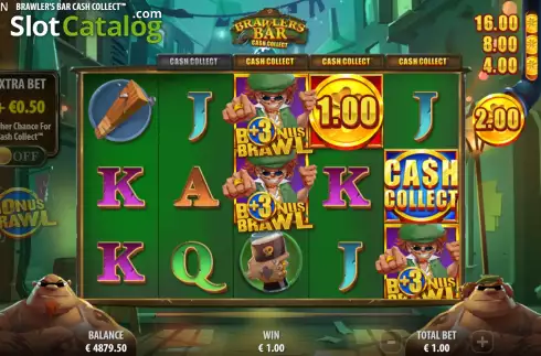 Free Spins Win Screen. Brawlers Bar Cash Collect slot