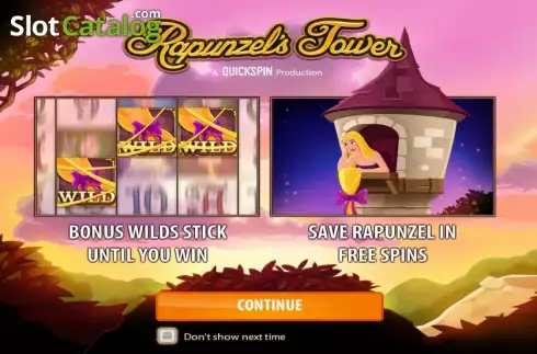 Características do jogo. Rapunzel's Tower slot