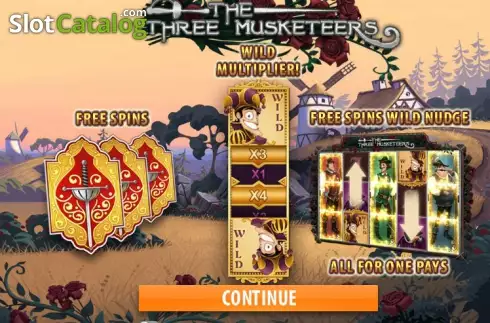 Características do jogo. The Three Musketeers (Quickspin) slot