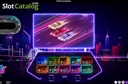 Bildschirm3. Race for Cash Live slot