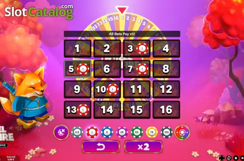 Game screen. Wheel of Fire Single Player slot