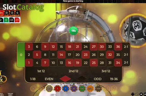 Game screen. Big Bank Roulette slot