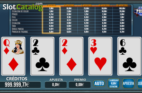 Skärmdump2. Draw Poker (R. Franco) slot