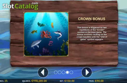 Crown bonus screen. Wako slot