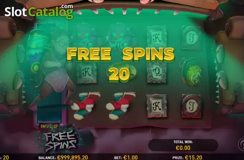 Free Spins screen. Vacuum Buster slot