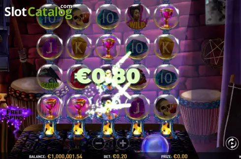 Win screen. Witches South slot
