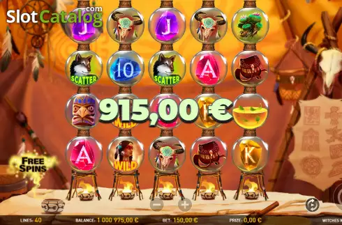 Win screen 2. Witches West slot