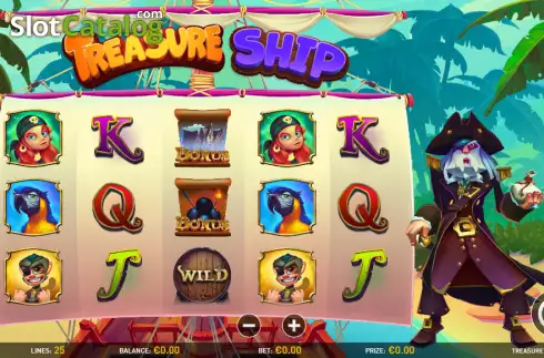 画面2. Treasure Ship カジノスロット