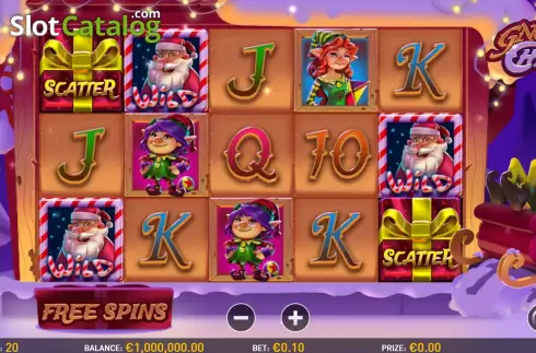 Game screen. Gnomos Christmas slot