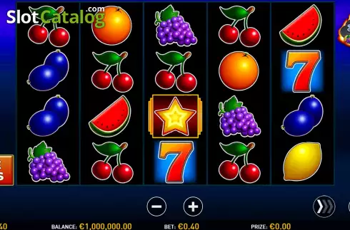 Game screen. 40 Super 7 Free Spins slot
