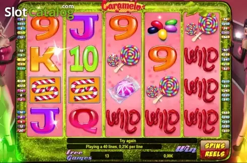 Free Spins screen. Caramelo slot