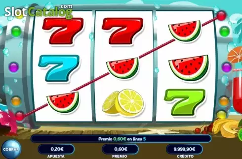 Win screen. Fruity Cocktail slot