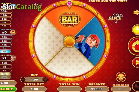 Gameplay Screen. Joker & The Thief slot